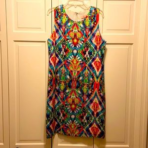 Size 4 Nell silk multicolored shift dress